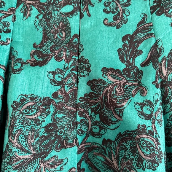 Jessica Howard retro scoop neck green/black paisley print fit and flare dress - Picture 9 of 9